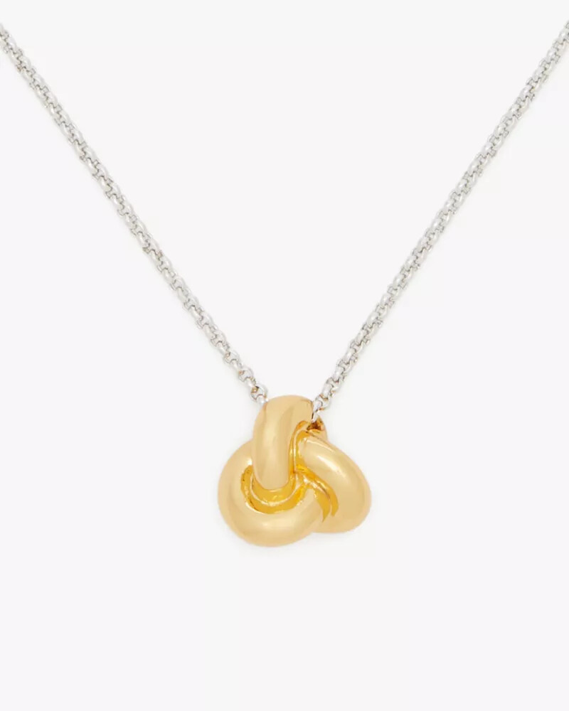 double knot pendant silver gold