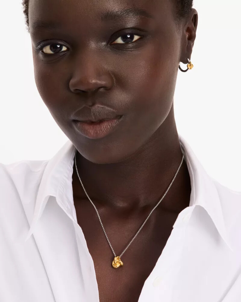 double knot pendant silver gold