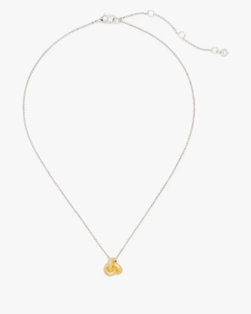 double knot pendant silver gold