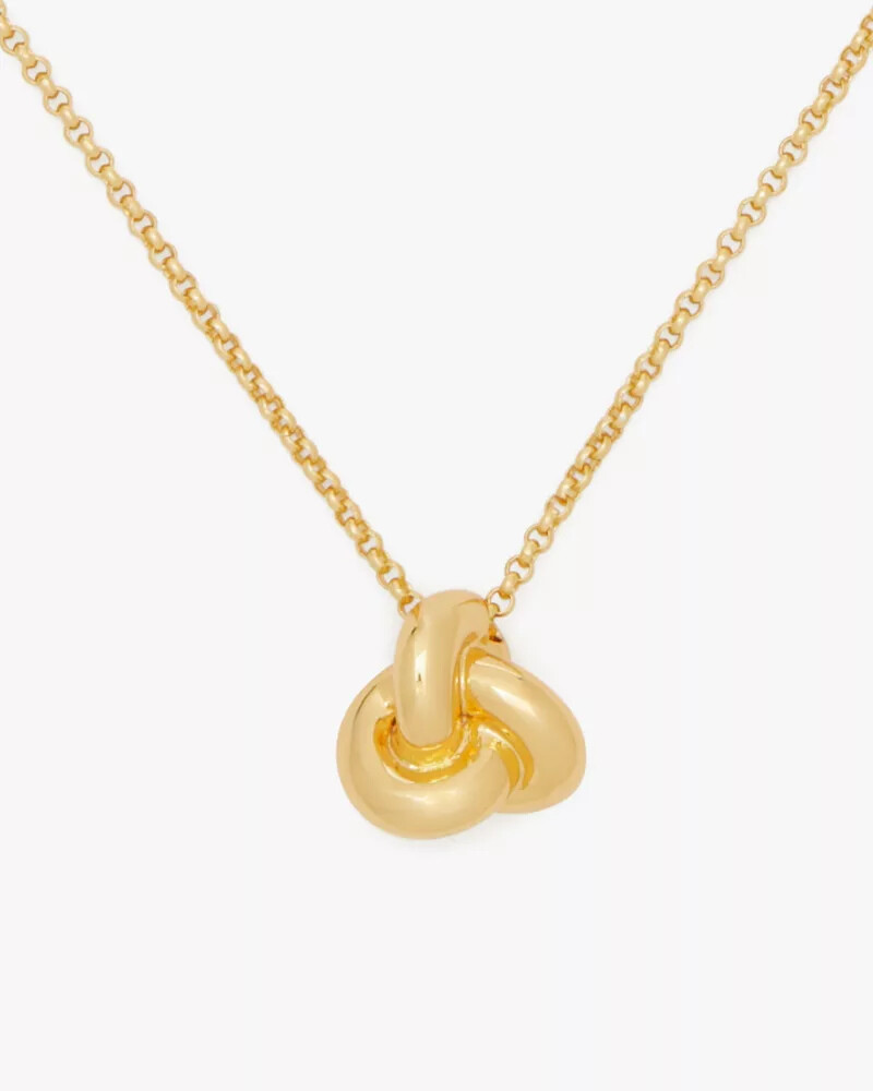 double knot pendant gold