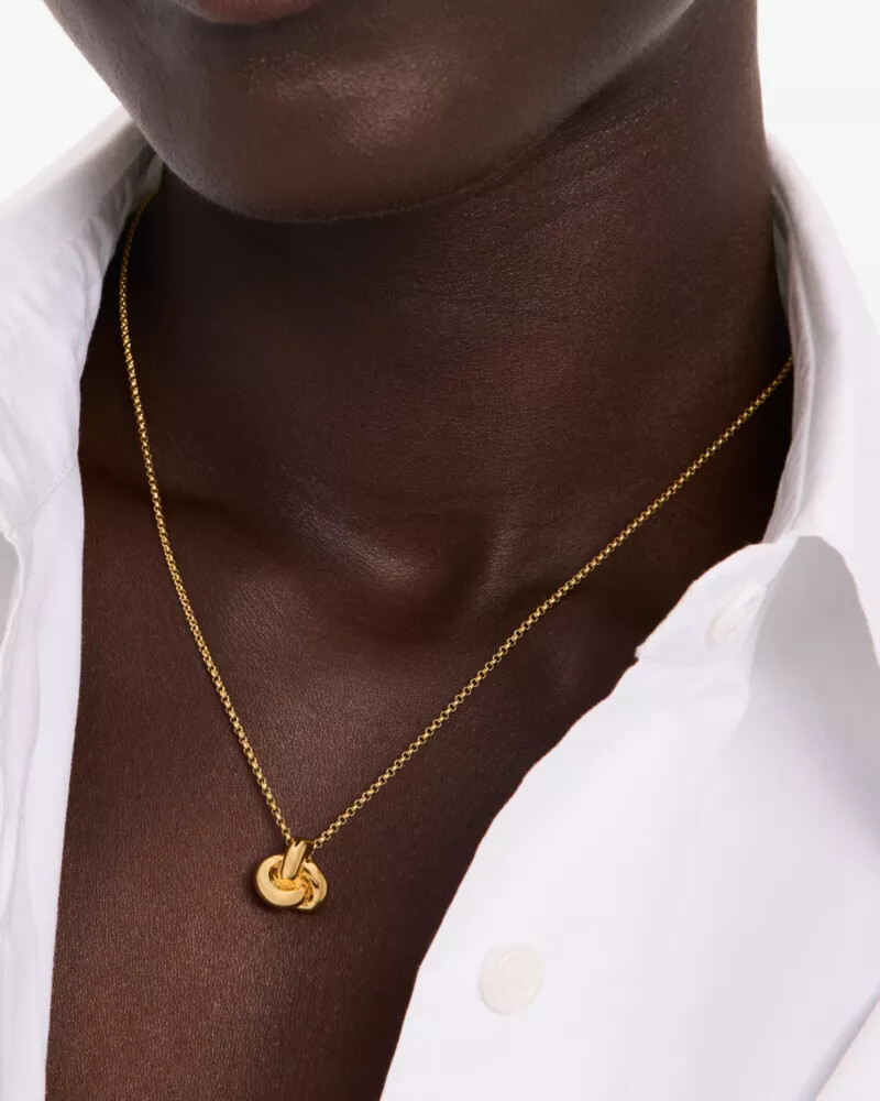 double knot pendant gold