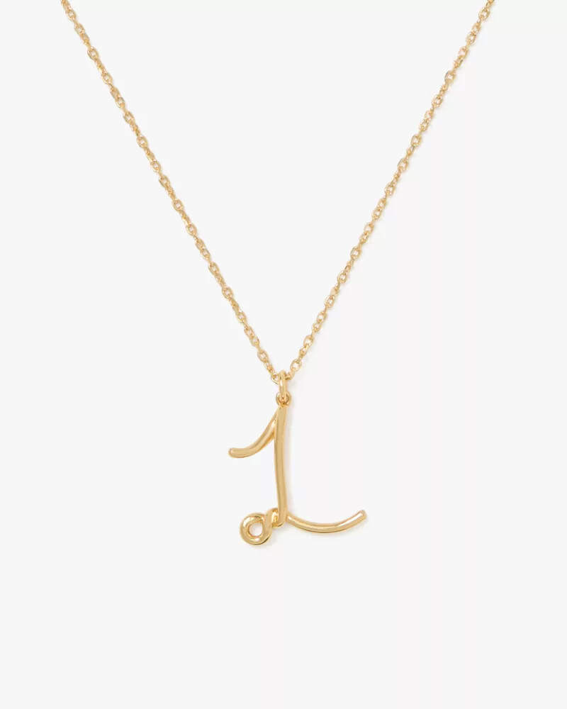 initial script l pendant gold
