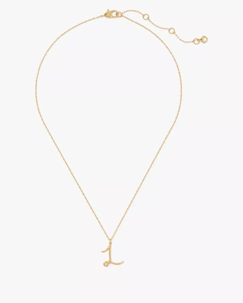 initial script l pendant gold