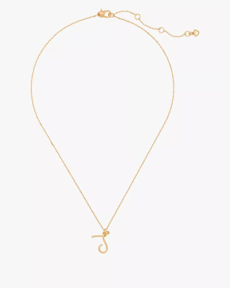 initial script pendant gold