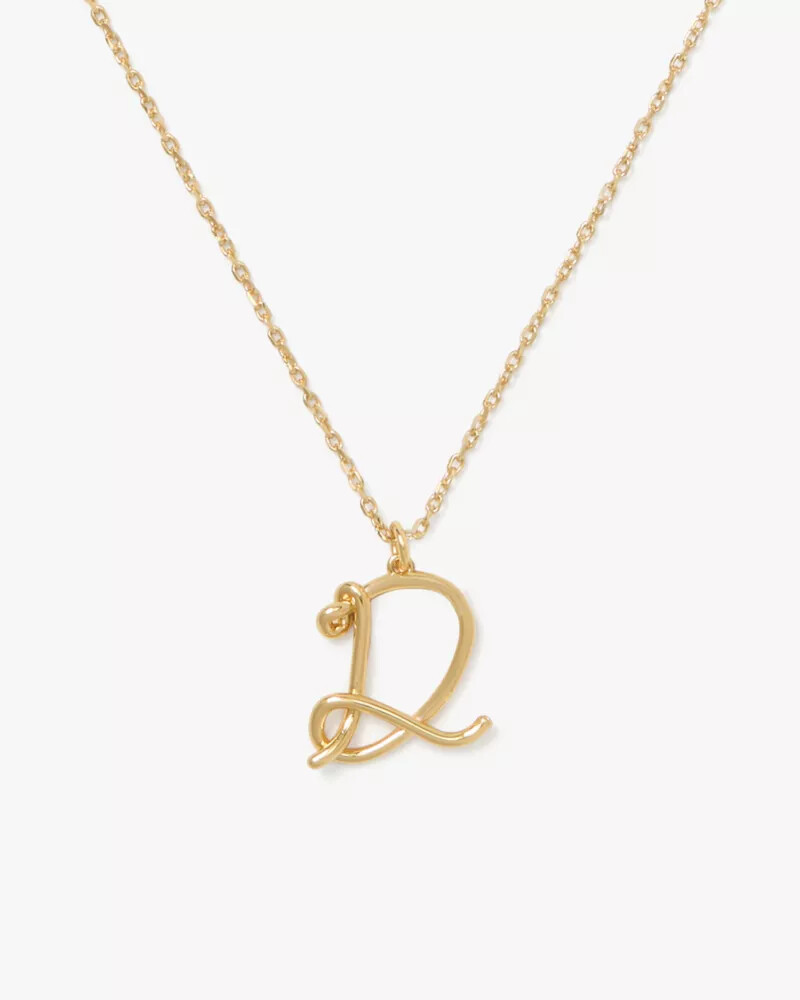 initial script d pendant gold