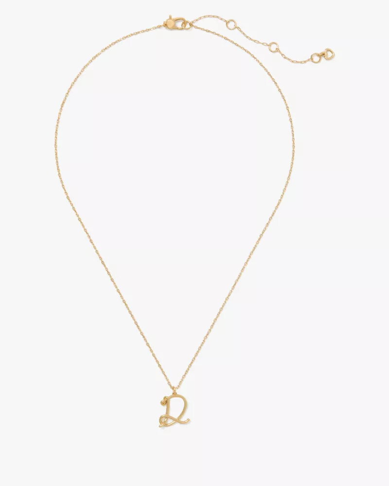 initial script d pendant gold
