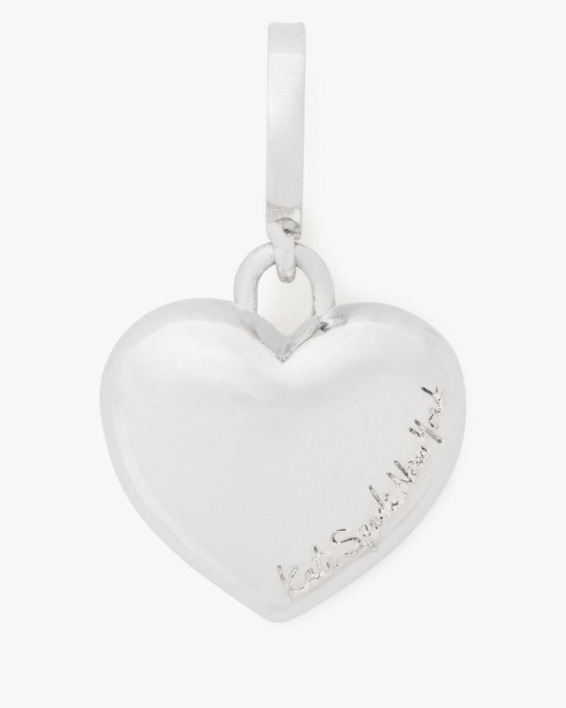 one in a million metal heart charm silver