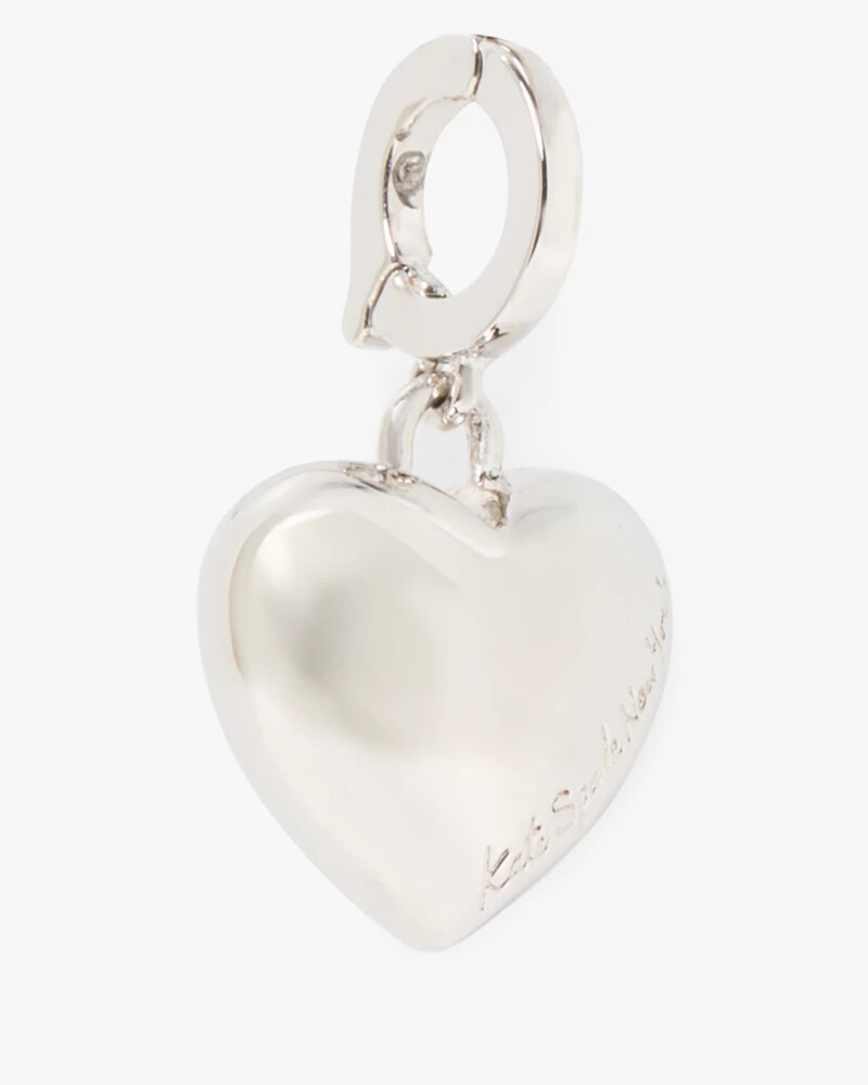 one in a million metal heart charm silver