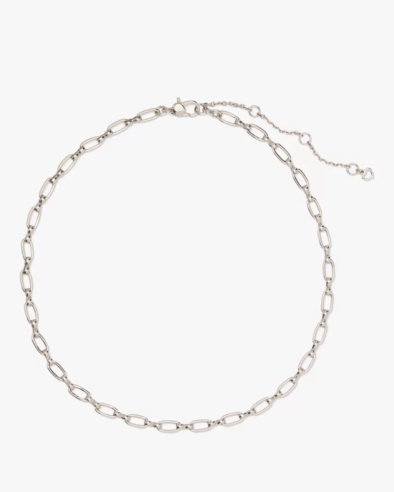 one in a million chain charm necklace silver