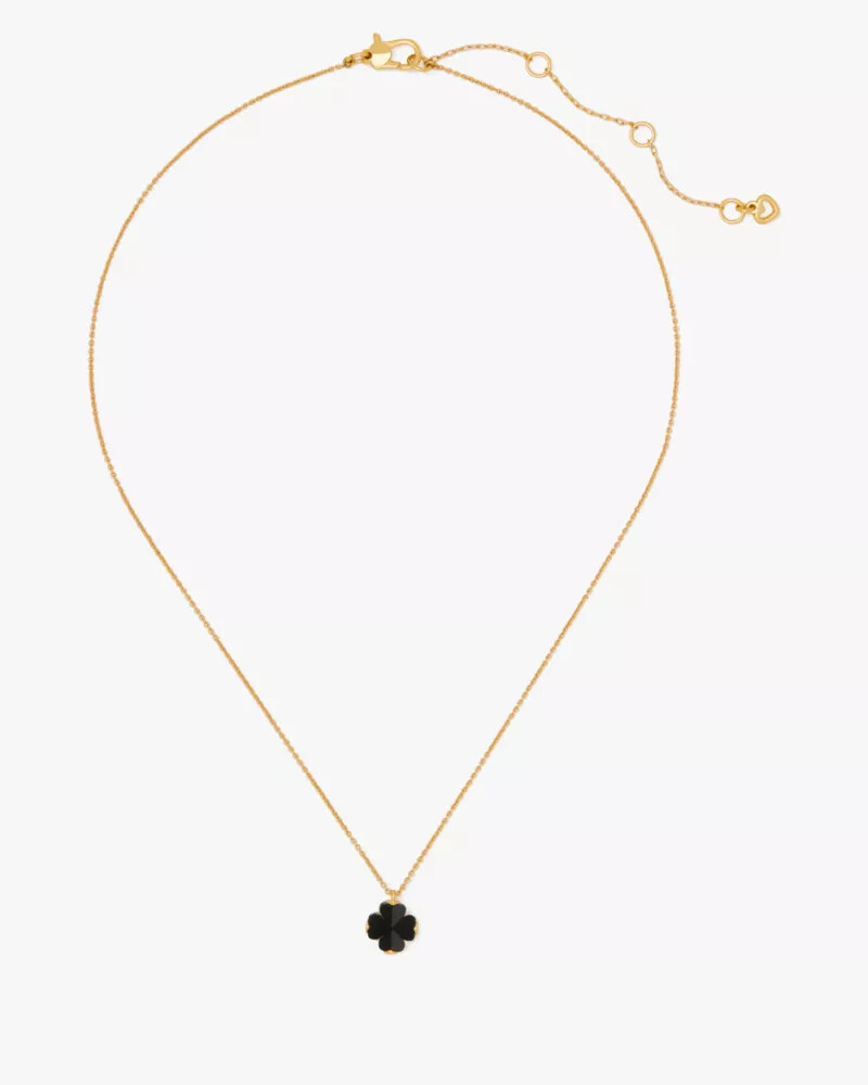 spade flower mini pendant black