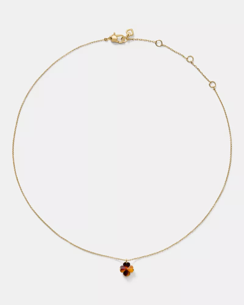 spade flower mini pendant tortoise