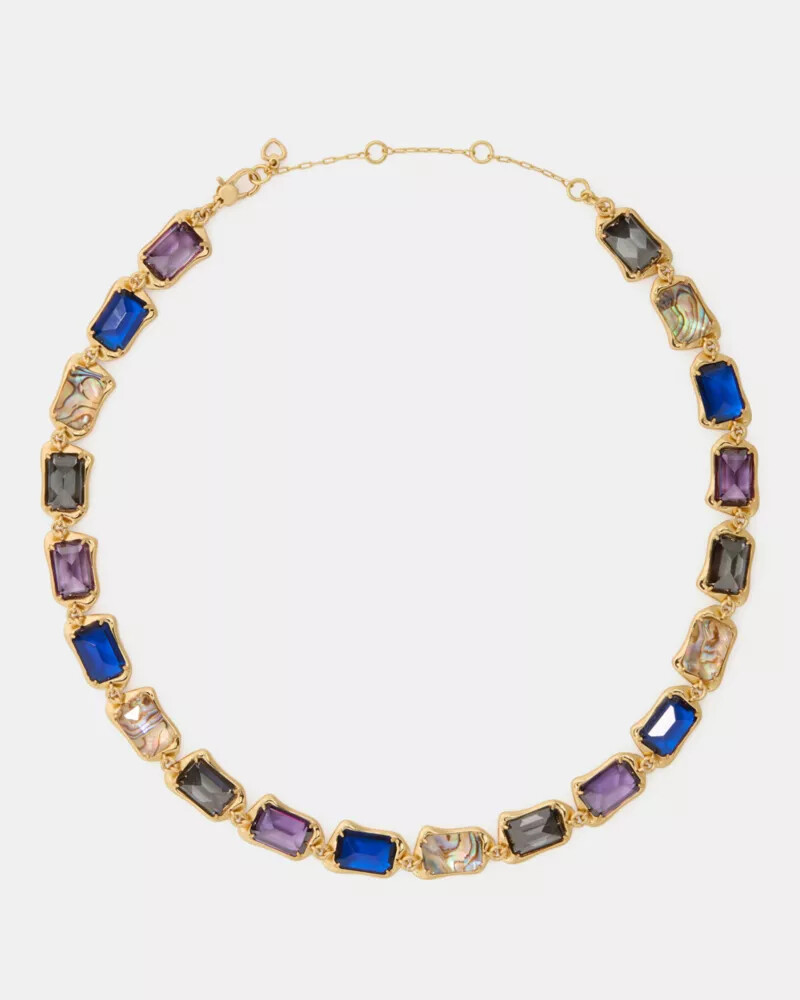 molten glass statement necklace multi