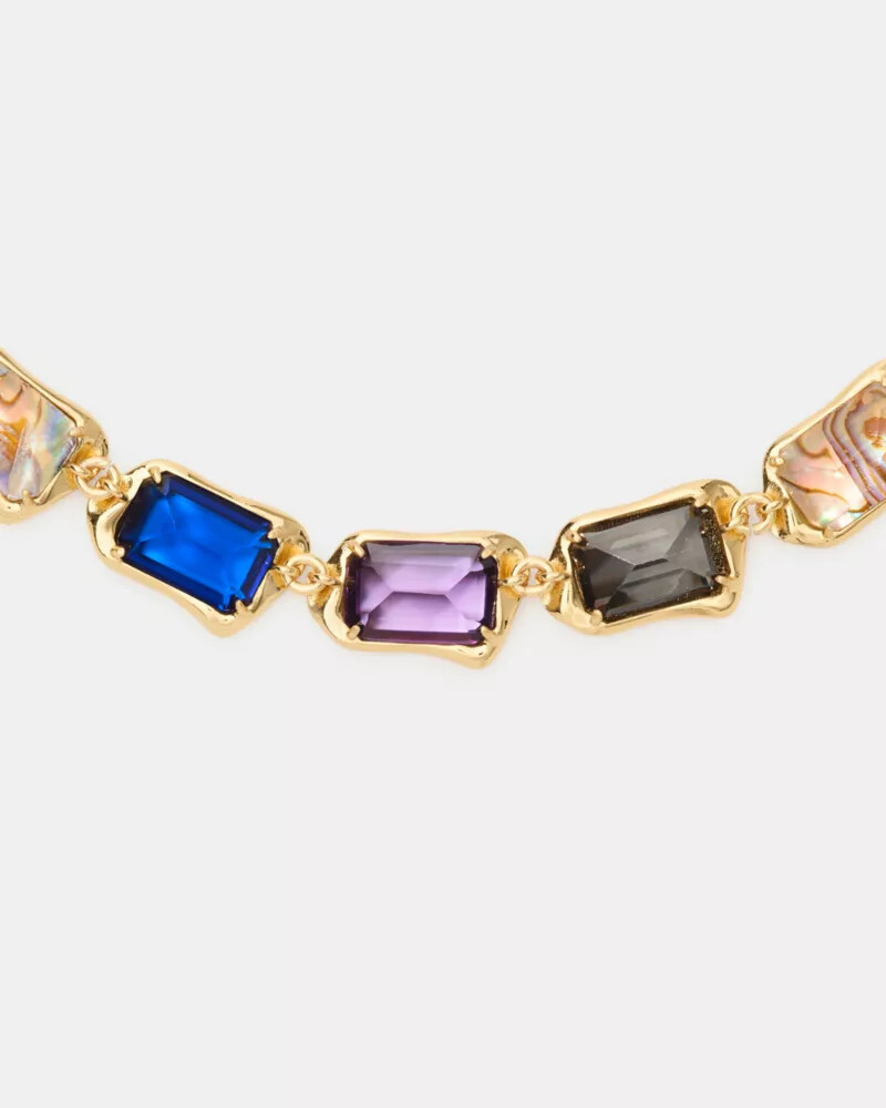 molten glass statement necklace multi