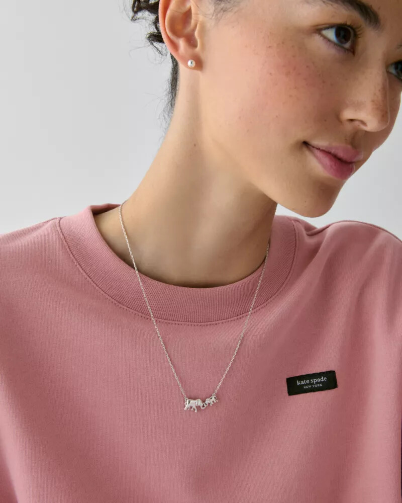 dear mom carded pendant silver