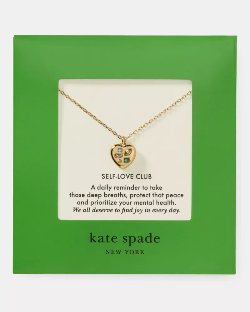 self-love club carded pendant gold multi