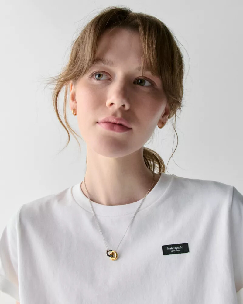 interlock small pendant silver gold