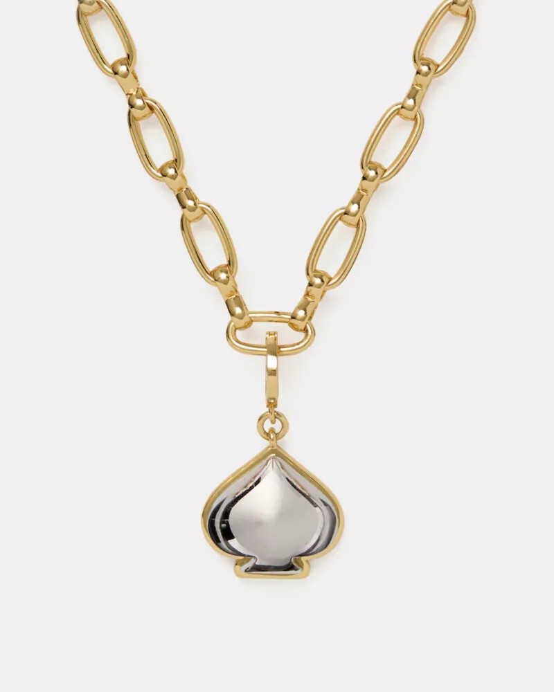 one in a million spade charm silver gold