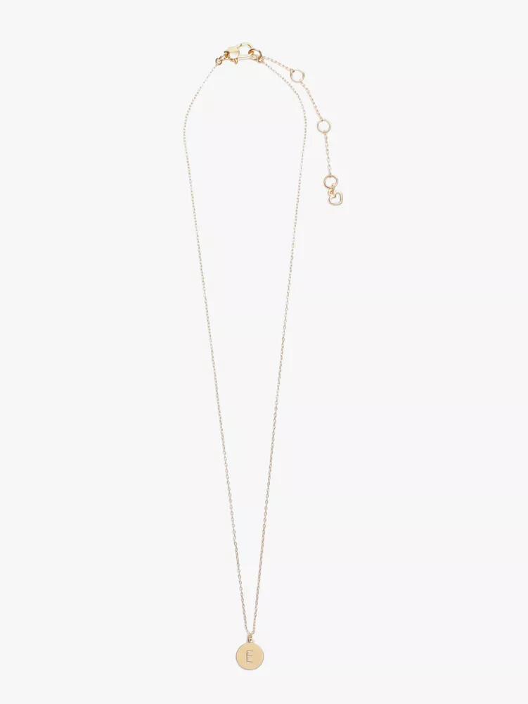 initial e mini pendant gold