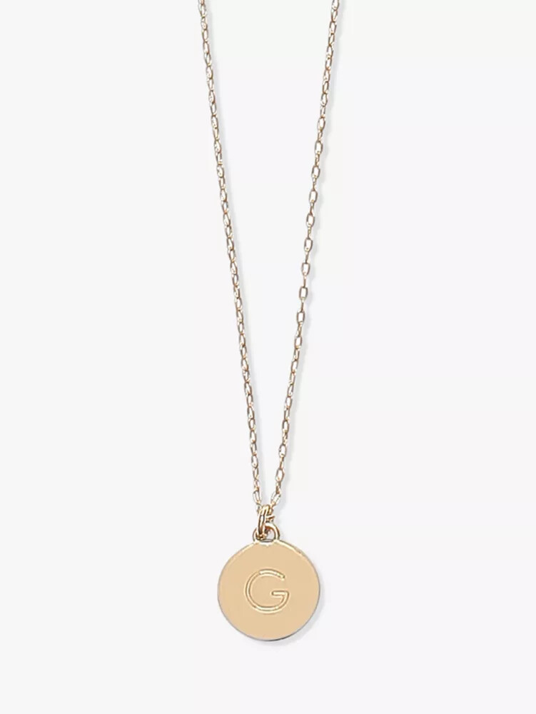 initial g mini pendant gold