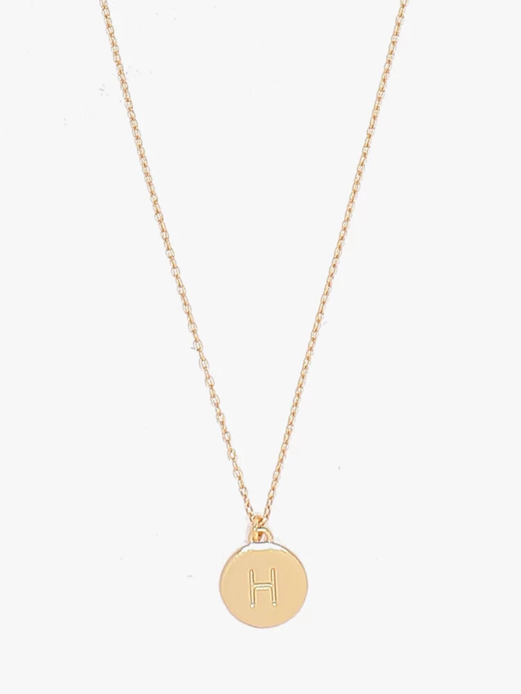 initial h mini pendant gold