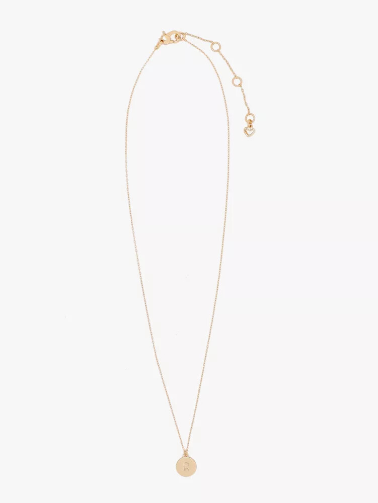 initial r mini pendant gold