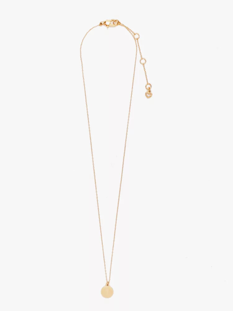 initial t mini pendant gold