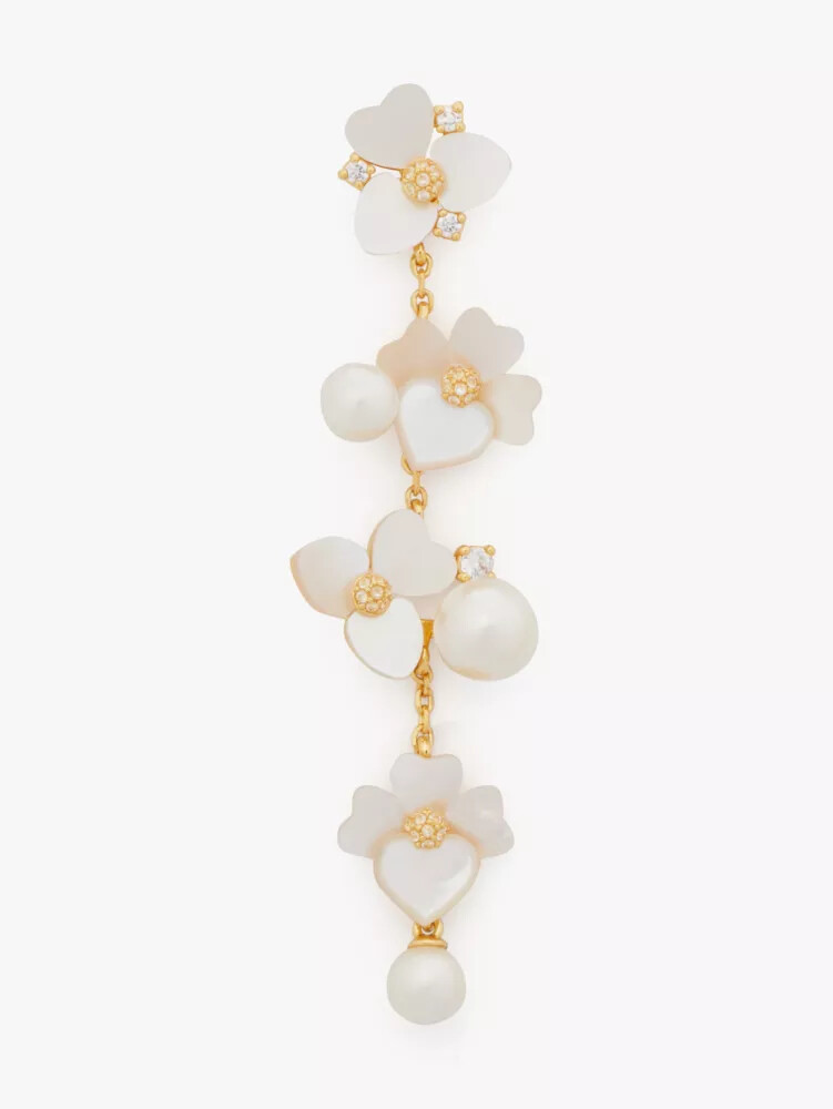 precious pansy statement linear earrings multi