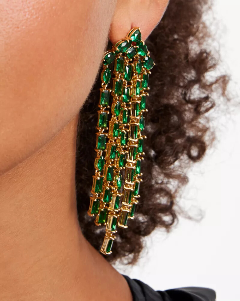 showtime fringe statement earrings multi
