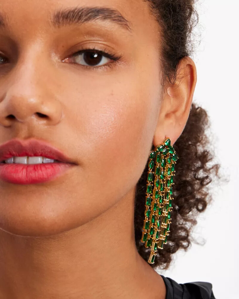 showtime fringe statement earrings multi