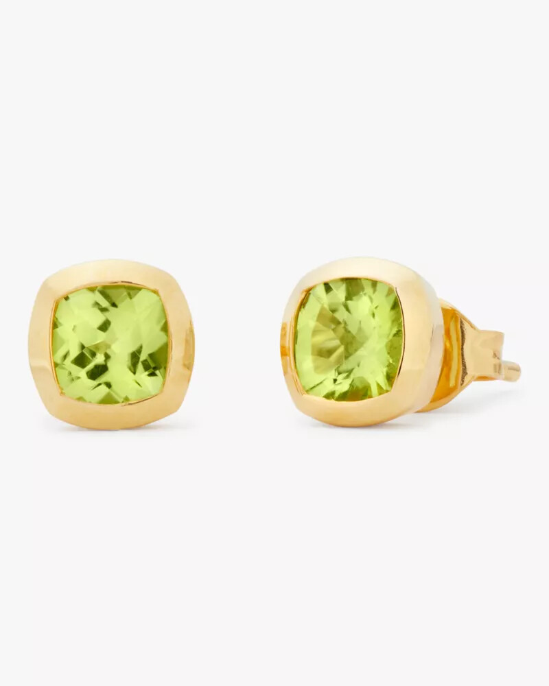 kate spade fine time to shine gem studs peridot