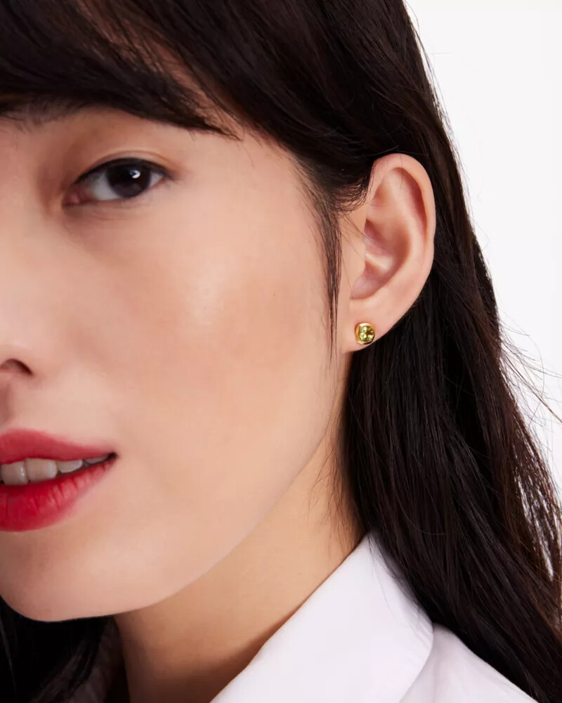 kate spade fine time to shine gem studs peridot