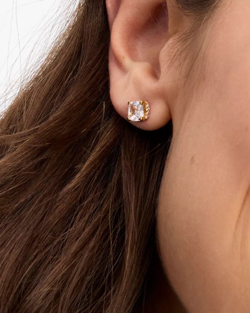 little luxuries 6mm square studs multi