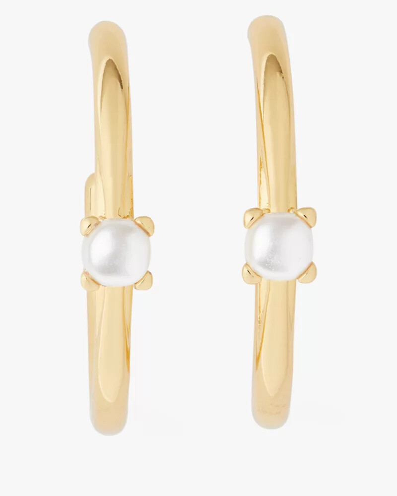 little luxuries pearl hoops multi