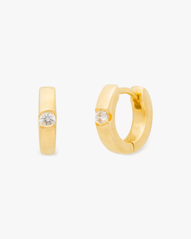 meant to be diamond huggies gold