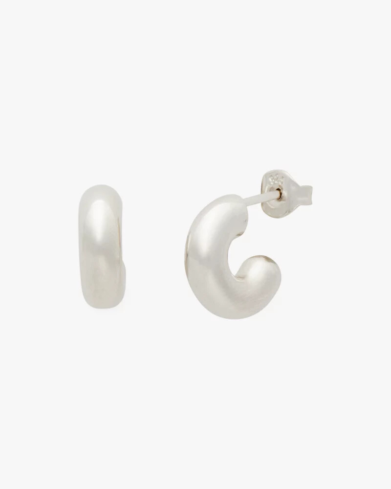 kate spade fine meant to be huggies silver