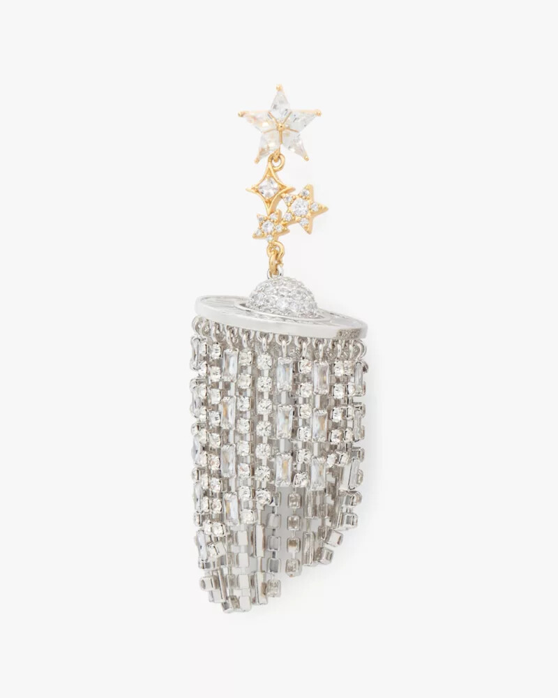 space cadet fringe earrings neutral multi