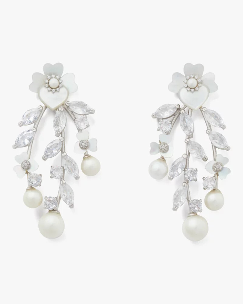 precious pansy chandelier earrings multi