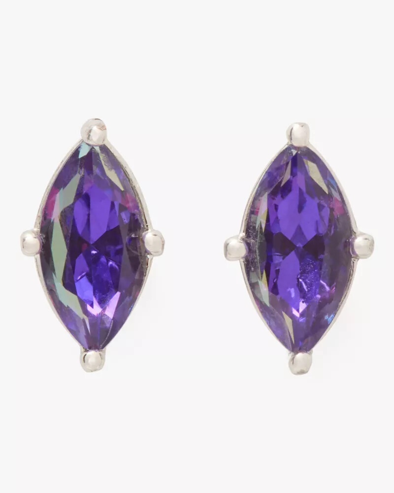 signature solitaire studs light amethyst