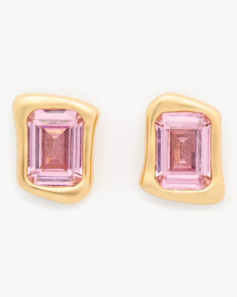 molten glass studs light pink