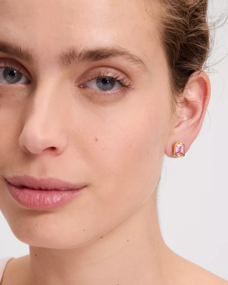molten glass studs light pink