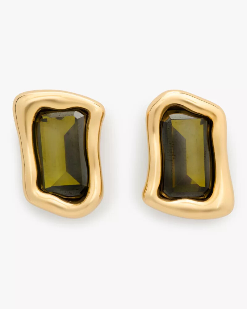 molten glass statement studs multi