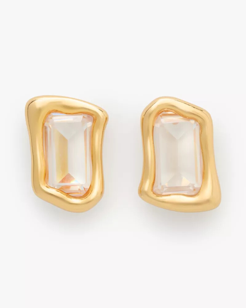 molten glass statement studs multi