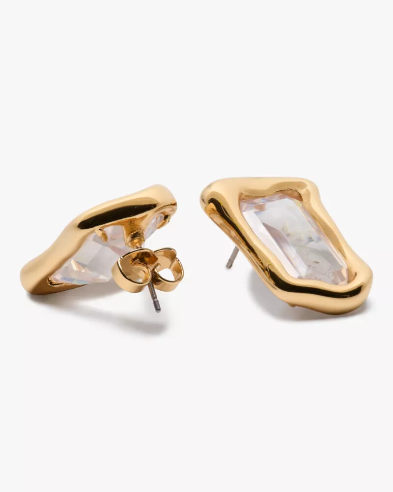 molten glass statement studs multi