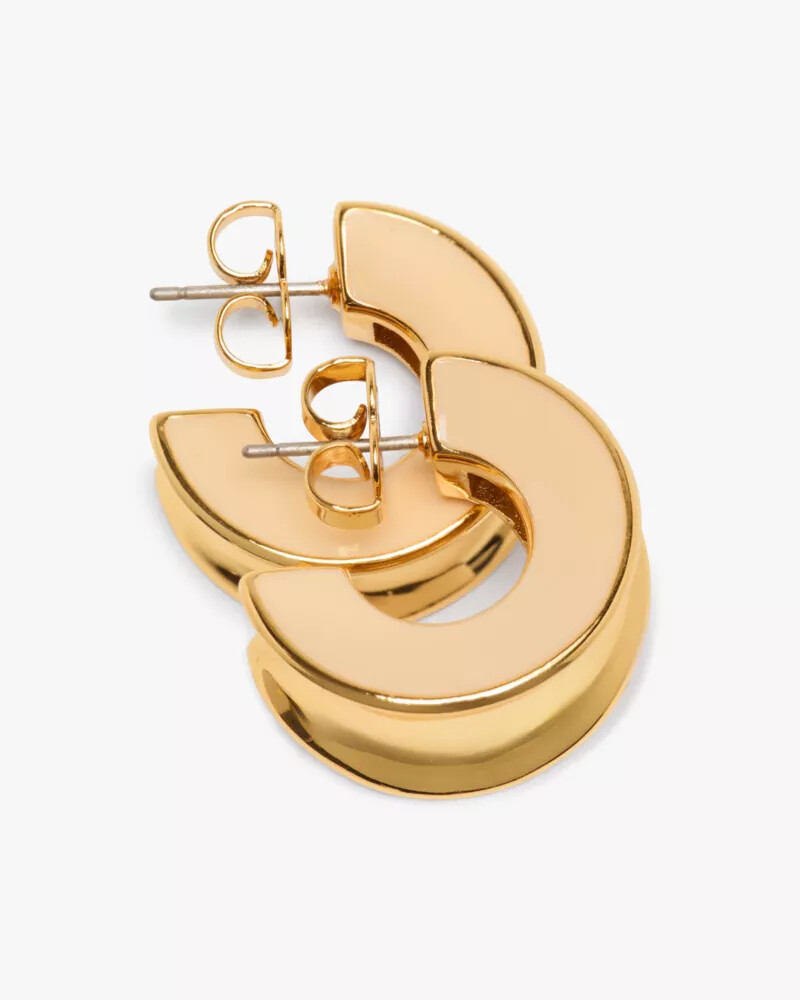 bold small hoops beige neutral