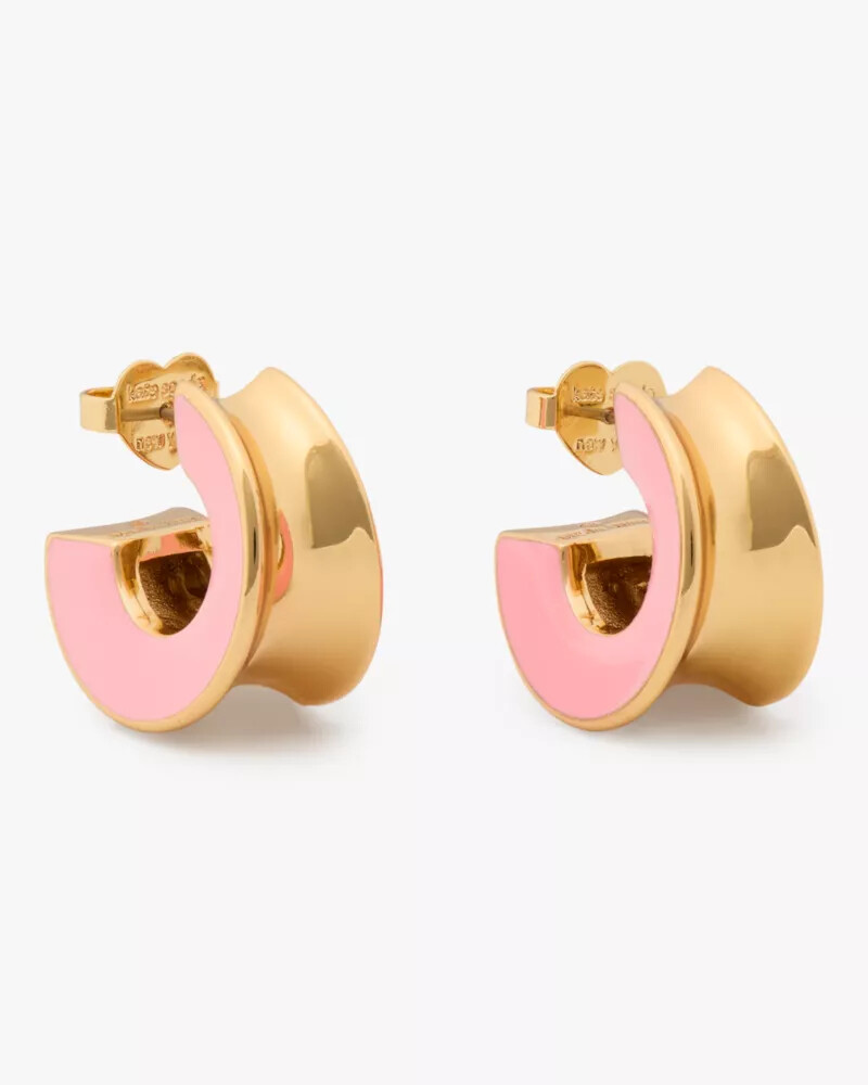 bold small hoops coral