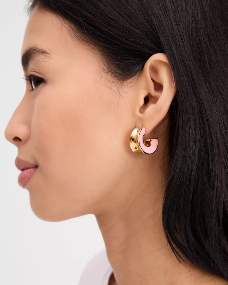 bold small hoops coral