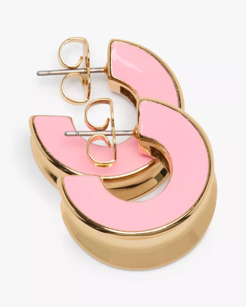 bold small hoops coral