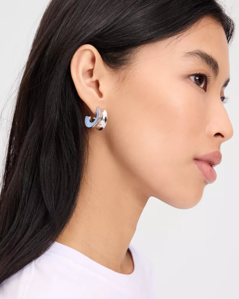 bold small hoops turquoise
