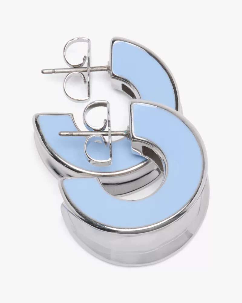 bold small hoops turquoise