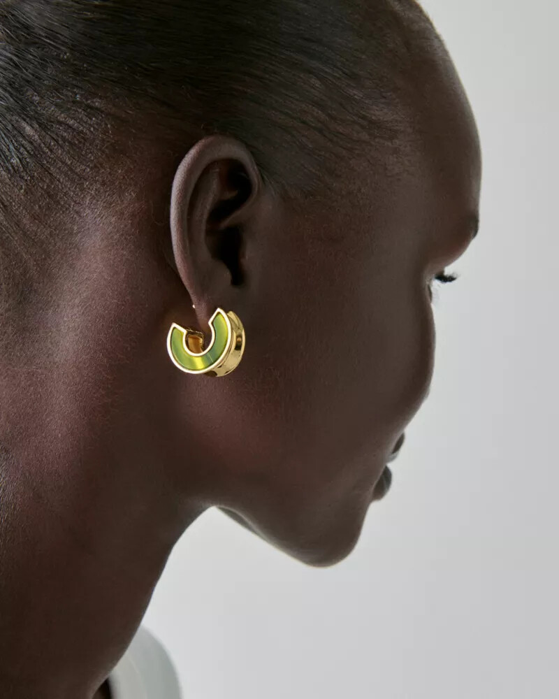 bold small hoops light green